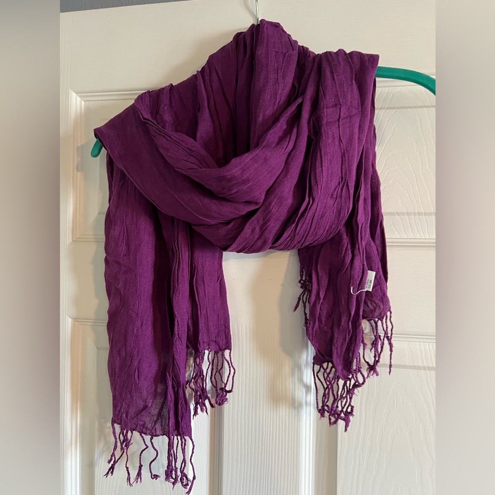 Old Navy Purple Crinkle Scarf.